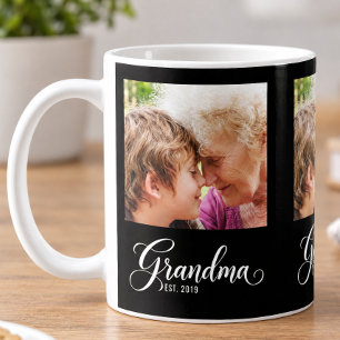 Oma Established Schrift Schwarz 3 Foto Kaffeetasse