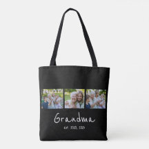 Oma Established Schrift Schwarz 3 Foto-Tasche