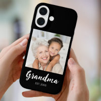 Oma Established Schriftzug Foto Schwarzes Case-Mat