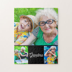 Oma Established Script Black 3 Foto Puzzle