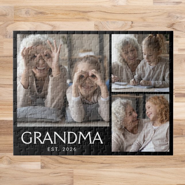 Oma Established Typography Black 3 Foto  Puzzle (Von Creator hochgeladen)