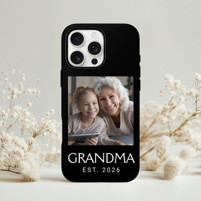 Oma Established Typography Foto Schwarz Case-Mate iPhone Hülle (Von Creator hochgeladen)