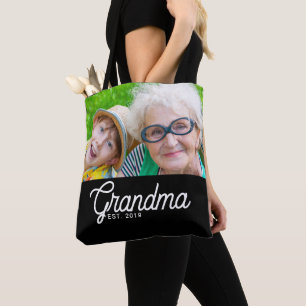 Oma etablierte Schrift Schwarz Foto