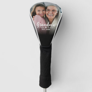 Oma Etablierte White Script Foto Golf Headcover
