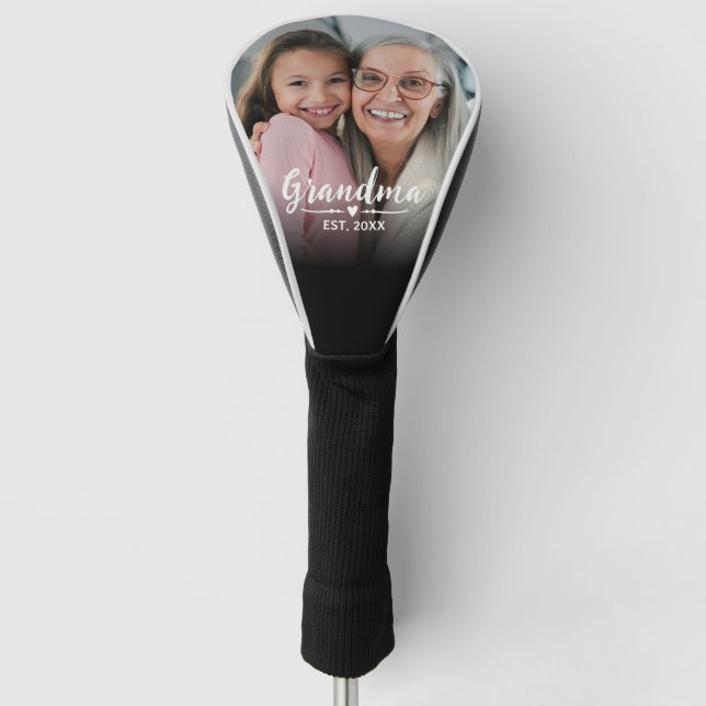Oma Etablierte White Script Foto Golf Headcover (Vorderseite)