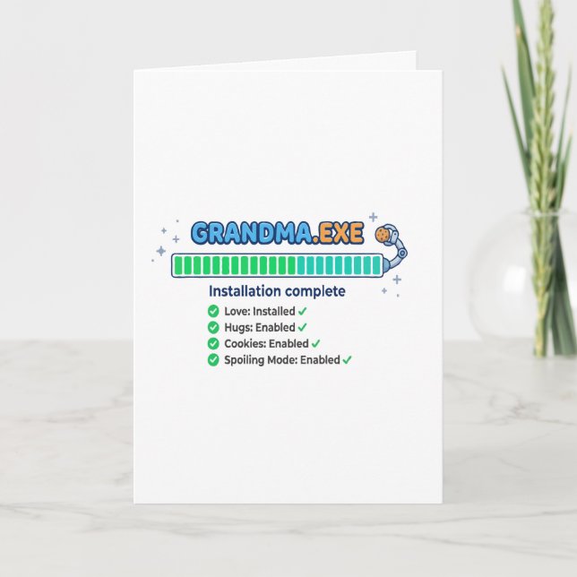 Oma.exe Lustiges Oma-Geschenk Karte (Vorderseite)