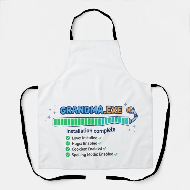 Oma.exe Lustiges Oma-Geschenk Schürze (Vorderseite)