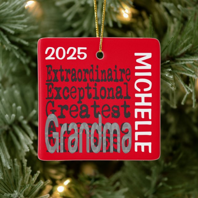 Oma Extraordinaire CUSTOM Keramikornament (Baum)