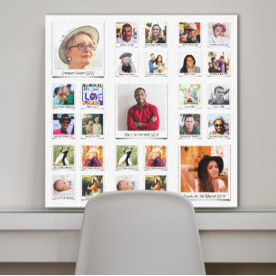 Oma Family Foto Print Collage Leinwanddruck