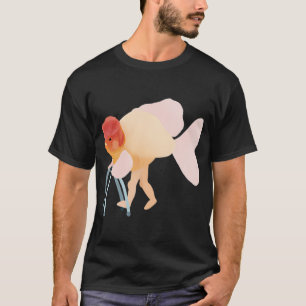 Oma Fisch mit Beinen und einem Rollator T-Shirt