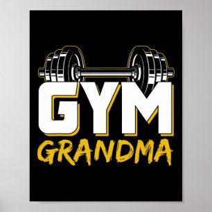 Oma Fitnessstudio Gewichtheben Training Fitness Wo Poster