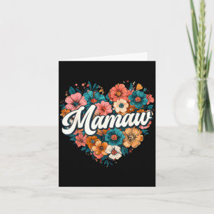 Oma florales Herz Blumen Muttertag vintage Karte