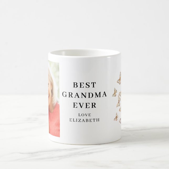 Oma Foto Butterfly Tasse (Mittel)