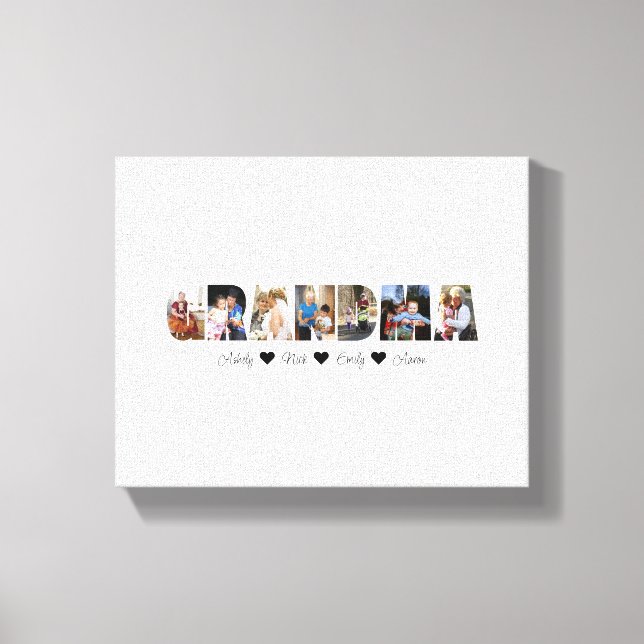 Oma Foto Collage Leinwand 7 Fotos (Vorderseite)