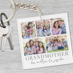 Oma-Foto-Collage Schlüsselanhänger