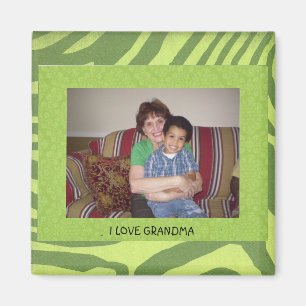 Oma: Foto "I Liebe Oma" FrameTemplate Magnet
