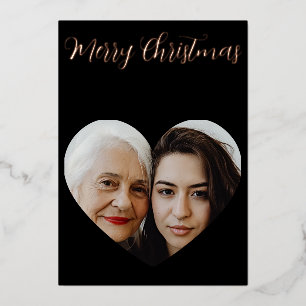 Oma Foto Weihnachten Folien Feiertagskarte