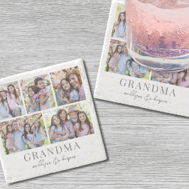 Oma-FotoCollage Steinuntersetzer