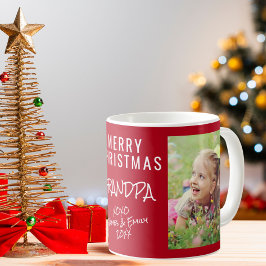 Oma Frohe Weihnachts-Rotes Foto Kaffeetasse