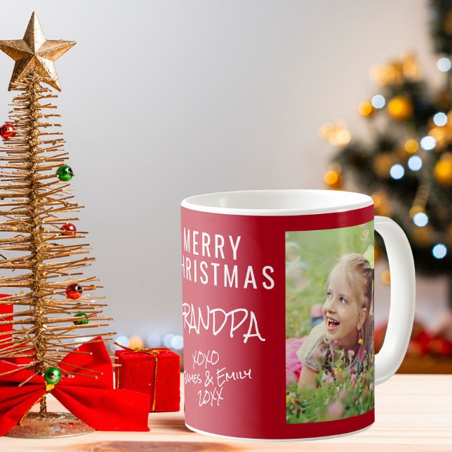 Oma Frohe Weihnachts-Rotes Foto Kaffeetasse (Von Creator hochgeladen)