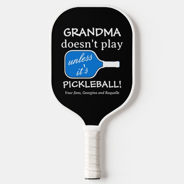 Oma Funny Pickleball Spaß Niedliche Fun Typografie Pickleball Schläger (Vorderseite)