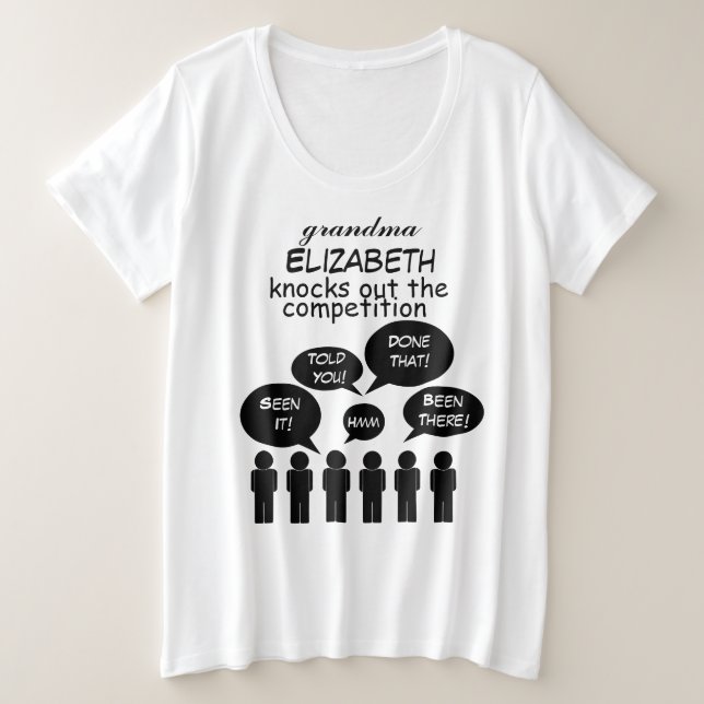 Oma Funny und Inspiration Große Größe T-Shirt (Design vorne)