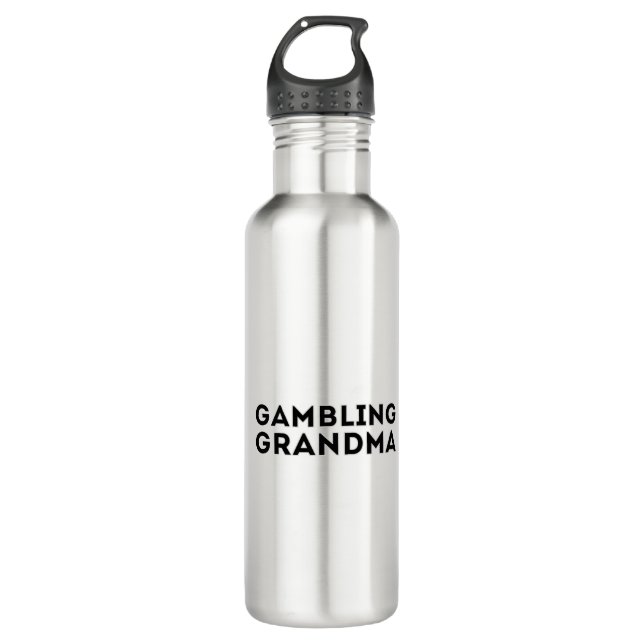 Oma Gambling Edelstahlflasche (Vorderseite)