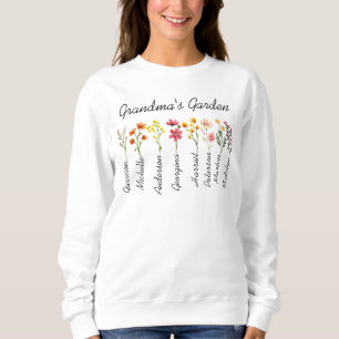 Oma Garden Custom Birthflower Gift für Oma Sweatshirt