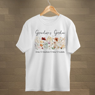 Oma Garten Wasserfarbe Wildblume Hübsche Blumen Tri-Blend Shirt