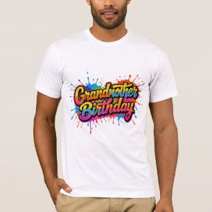 Oma Geburtstag Farbiger Farbspritzer-Design T-Shirt