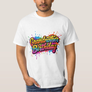 Oma Geburtstag Farbiger Farbspritzer-Design T-Shirt