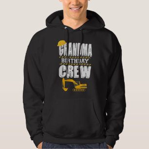 Oma Geburtstags-Crew Bauarbeiter-Moderation Hoodie