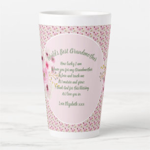 Oma Gedicht Rosa Blume mit dem Namen Geschenke Milchtasse