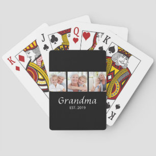 Oma gegründet 3 Foto Spielkarten