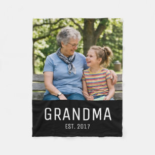 Oma gegründet Foto Fleecedecke