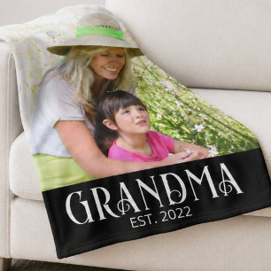 Oma gegründet Foto Fleecedecke