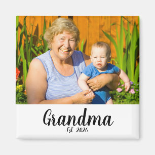 Oma gegründet Foto-Geschenkmagnet Magnet