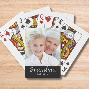 Oma gegründet Foto Spielkarten