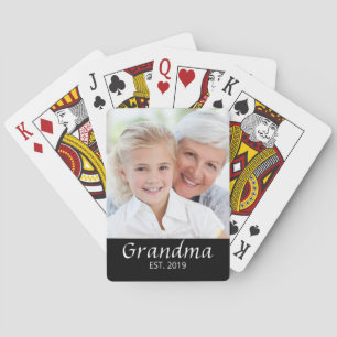 Oma gegründet Foto Spielkarten