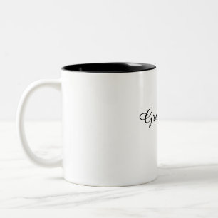 Oma gegründet personalisierter Becher Zweifarbige Tasse
