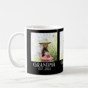 Oma gegründet Schrift Schwarz 3 Foto  Kaffeetasse