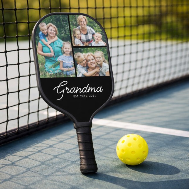 Oma gegründet Skript 3 Foto Pickleball Schläger (Von Creator hochgeladen)