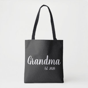 Oma gegründet Weiß Schrift