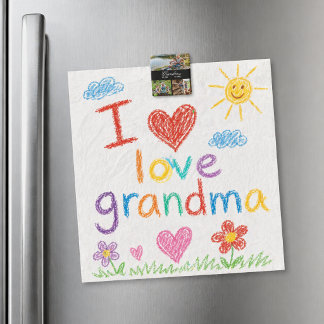 Oma Gegründetes Jahr Elegantes Weißes Skript 3-Fot Magnet