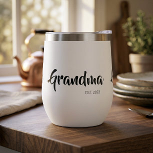 Oma gegründetes Schwarz-Weiß-Schrift-Geschenk