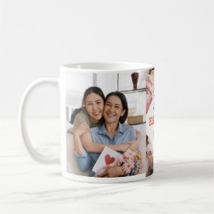 Oma Geschenk 2 Foto Rosa Girl Aquarell Blütenfarbe Kaffeetasse