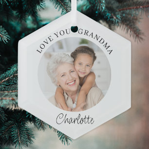 Oma Geschenk Foto Keramik-Ornament Ornament Aus Glas