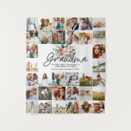 Oma Geschenk Multi-Foto schöne Blumen Wandteppich