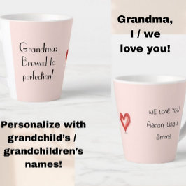Oma Geschenk von Großkindern, wir Liebe Sie, Milchtasse