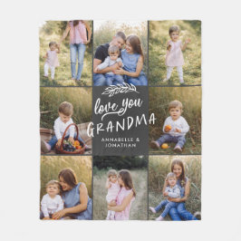 Oma gift 8 Foto Enkel einfache Typografie  Fleecedecke